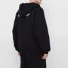 Balenciaga SS21 jacka med dragkedja och långa ärmar för män, svart 641659TIV551070