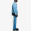 Balenciaga SS21 klassisk logojacka i Denim för herr, ljusblå 657608TDW154307
