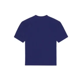Balenciaga SS21, kortärmad tröja för män med logotryck i alfabetet, blå, 612966TIV545400