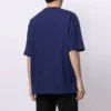 Balenciaga SS21, kortärmad tröja för män med logotryck i alfabetet, blå, 612966TIV545400