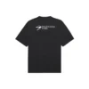 Balenciaga SS21 kortärmad tröja med broderat logo för män, svart 641675TKV861070