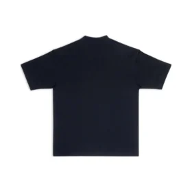 Balenciaga SS21 kortärmad tröja med logotryck för män, svart 612966TIV541070