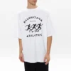 Balenciaga SS21 maratonlöpningsmönster med tryckt logotyp, kortärmad vit herrtröja 641614TJVK69040