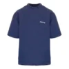 Balenciaga SS21 Retro kortärmad blå herrtröja 612966TJV874866