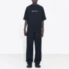 Balenciaga Symbolic rundhalsad kortärmad T-shirt för män med alfabettryck, svart 620969TIV501070