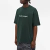 Balenciaga-tröja för män med alfabetmönster, rund hals och korta ärmar, grön 612966TIV543011