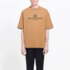Balenciaga-tröja för män med alfabettryck, kortärmad, krämgul 594579TGV609605