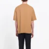 Balenciaga-tröja för män med alfabettryck, kortärmad, krämgul 594579TGV609605