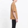Balenciaga-tröja för män med alfabettryck, kortärmad, krämgul 594579TGV609605