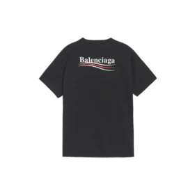 Balenciaga-tröja för män med alfabettryck, kortärmad, svart 641675TIV521070