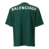 Balenciaga-tröja för män med logotryck, kortärmad, grön 570805THV803230
