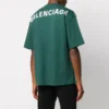 Balenciaga-tröja för män med logotryck, kortärmad, grön 570805THV803230