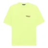 Balenciaga-tröja för män med logotryck, kortärmad, gul 641675TJVF77110