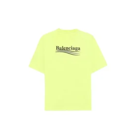 Balenciaga-tröja för män med logotryck, kortärmad, gul 641675TJVF77110