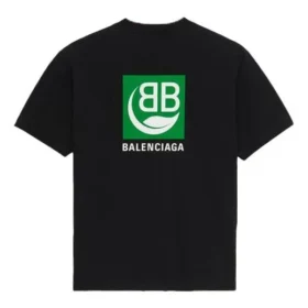 Balenciaga-tröja för män med logotryck, kortärmad, svart 594579THV631000
