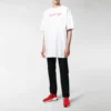 Balenciaga-tröja för män med logotryck, kortärmad, vit 583214TFV639783