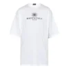 Balenciaga-tröja för män med logotryck, rund hals och korta ärmar, vit 556150TYK239000