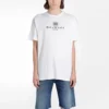 Balenciaga-tröja för män med logotryck, rund hals och korta ärmar, vit 556150TYK239000