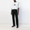 Balenciaga-tröja för män med logotryck, rund hals och korta ärmar, vit 583214TFV652569