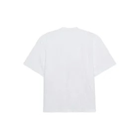 Balenciaga-tröja för män med texttryck, rund hals och korta ärmar, vit 641614TJVI39040