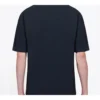 Balenciaga-tröja för män, modell Retro Knit, slim fit, kortärmad, svart 612966TIV821000