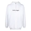 Balenciaga-tröja med logo för män, oversize, vit 570811TIV559040