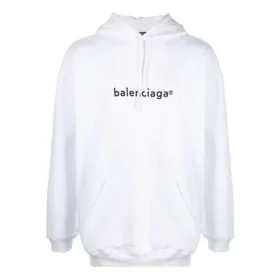 Balenciaga-tröja med logo för män, oversize, vit 570811TIV559040