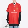 Balenciaga x adidas fotbollst-shirt i oversized-modell ”Red” 723663TNV136400
