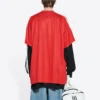 Balenciaga x adidas fotbollst-shirt i oversized-modell ”Red” 723663TNV136400