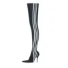 Balenciaga x adidas Knife Over The Knee Stövlar ”Black White” 724074W2ES11090