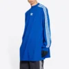 Balenciaga x adidas långärmad T-shirt, oversized ”Blue” 728789TNVA65531