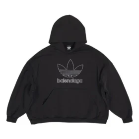 Balenciaga x adidas Logo Oversized Luvtröjor ”Black White” 712396TNVA91070