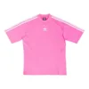 Balenciaga x adidas T-shirt i medium passform ”Neon Pink” 723955TNVU45280