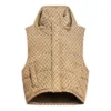 Balenciaga x Gucci The Hacker Project Hacker Cocoon Puffer Gilet-väst ”Beige” 681884TLO539585