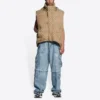 Balenciaga x Gucci The Hacker Project Hacker Cocoon Puffer Gilet-väst ”Beige” 681884TLO539585