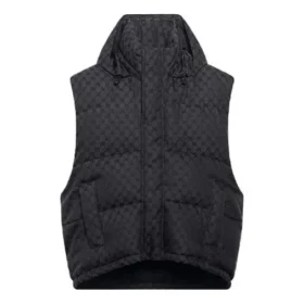 Balenciaga x Gucci The Hacker Project Hacker Cocoon Puffer Gilet-väst ”Black” 681884TLO531269