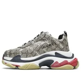 Balenciaga x Gucci The Hacker Project Triple S ”Beige Navy Red” 681066ULZ109795