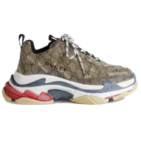 Balenciaga x Gucci Triple S-sneakers ”The Hacker Project Beige” 681066-ULZ10-9795