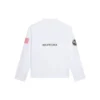 Balenciaga x NASA Crossover Space Printing – långärmad tröja med rund hals för män, vit, 662496TKVD79040