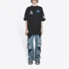 Balenciaga x NASA Crossover Space Retro kortärmad T-shirt ”Black” 651795TKVD71070