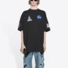 Balenciaga x NASA Crossover Space Retro kortärmad T-shirt ”Black” 651795TKVD71070