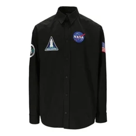 Balenciaga x NASA Space Multi-Patch-skjorta ”Black” 663076TYB181000