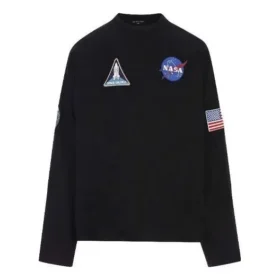 Balenciaga x NASA Space Multi-Patch-tröja ”Black” 662496TKVD71070 Balenciaga x NASA Space Multi-Patch-tröja ”Black” 662496TKVD71070