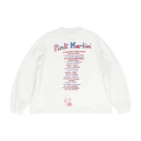 Balenciaga x Pink Martini långärmad T-shirt i oversize-modell ”Ecru” 699191TMVN99800