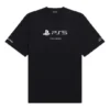 Balenciaga x PlayStation-samarbete: PS5-tröja med alfabetiskt geometriskt mönster, kortärmad, unisex, svart 651795TKVF31070