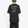 Balenciaga x PlayStation-samarbete: PS5-tröja med alfabetiskt geometriskt mönster, kortärmad, unisex, svart 651795TKVF31070