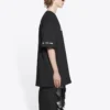 Balenciaga x PlayStation-samarbete: PS5-tröja med alfabetiskt geometriskt mönster, kortärmad, unisex, svart 651795TKVF31070