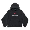 Balenciaga x Puma-luvtröja, medium passform, ”Black Faded” 767877TTVA41041