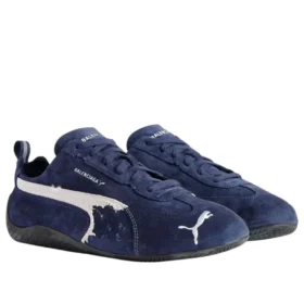 Balenciaga x Puma Speedcat Suede ”Distressed Navy White” 847146WSDSD4191