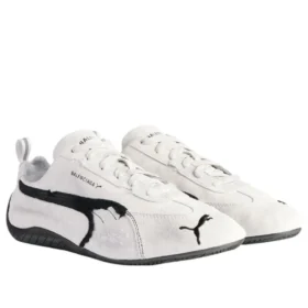 Balenciaga x Puma Speedcat Suede ”Distressed White Black” 847146WSDSD9010
